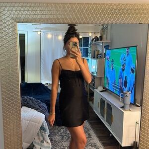 Urban Outfitters Black Slip Mini Dress